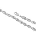 thumbnail image 2 of 14K White Gold Rope Chain Necklace for Men and Women â€“ Measures 5mm Thickness x 22 Inches Length, 2 of 7
