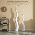 thumbnail image 4 of Uniquewise 51" Tall Animal Horn Shape Floor Vase: Elegant Ceramic White Accent for Entryway, Dining, or Living Room Decor - Distinctive Antler Design, Adding Nature-Inspired Charm to Your Home, 4 of 8