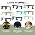 thumbnail image 3 of WestinTrends 65" Outdoor Dining Trestle Bench, All Weather Resistant hdpe Patio Seat, Navy Blue, 3 of 9