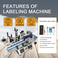 thumbnail image 5 of HPDMC Automatic Round Bottle Labeling Machine - 110V High-Speed Labeler for Bottles, Cans & Wine (50-100 pcs/min), 5 of 8
