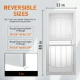thumbnail image 2 of Grisham Deluxe Steel Security Door,32'' x 80'' Metal Tempered Glass Door Screen Replacement Enter Doors,Storm Door (555-32 White), 2 of 7