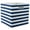 Blue, variant on Polyester Cube Stripe Nautical Blue Square 13x13x13