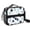 Geometric Hexagon White, variant on Geometric Wave Blue Pattern Insulated Lunch Bag with Shoulder Strap and Bottle Holder,Bento School Lunch Bag Box,11x9.5x3.5 Inches