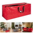 thumbnail image 1 of Christmas Decorations Outdoor Home Textile Storage Large Christmas Tree Storage Bag Holiday Artificial Disassembled Trees With Handles& Zipper Storage case, 1 of 9