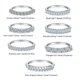 thumbnail image 5 of Anillo de diamantes en hilera de moissanita para mujer, chapado en plata 925, oro de 18 quilates, anillo sencillo personalizado, 5 of 6