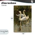 thumbnail image 4 of Stupell Industries Transitional Swans For A Swim Canvas Art, 16 x 24, by Petals Prints Design, 4 of 8