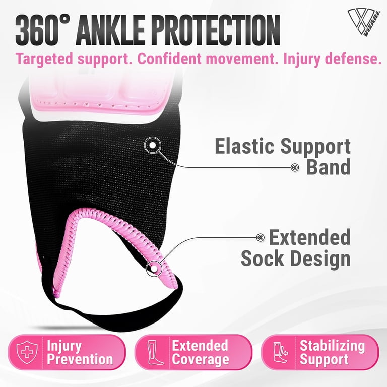 Vizari Malaga Soccer Shin Guards with Ankle Support, XS photo 6
