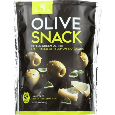 Gaea Olives Snack, Greenpittedwith Oregano And Lemon 2.3