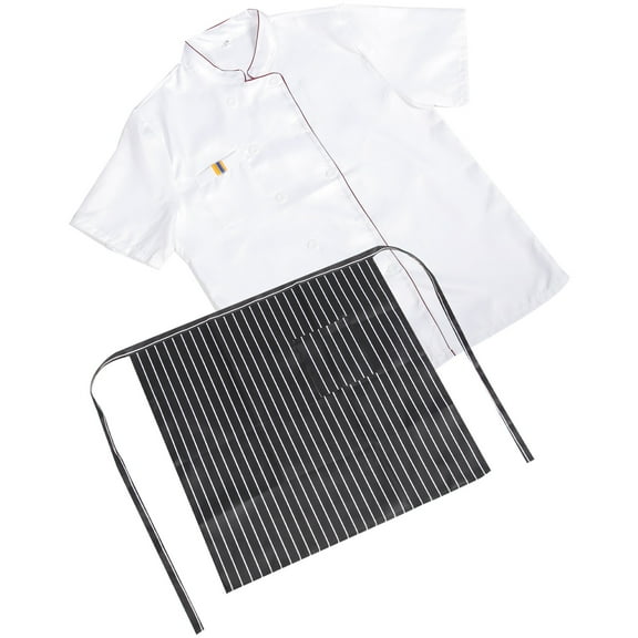 SEWCHICS White Short Sleeve Chef Jacket Breathable Comfortable Kitchen Workwear Uniform for Cooking and Culinary Professionals