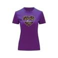 thumbnail image 2 of Playera Blusa Con Impresion De Corazon Love Animal Print Color Morado Talla Grande Marca Emil SaEs, 2 of 4