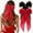 Black+Red, variant on 2PCS Large Hair Bows for Girls French Barrette Bowknot with Long Tail for Women