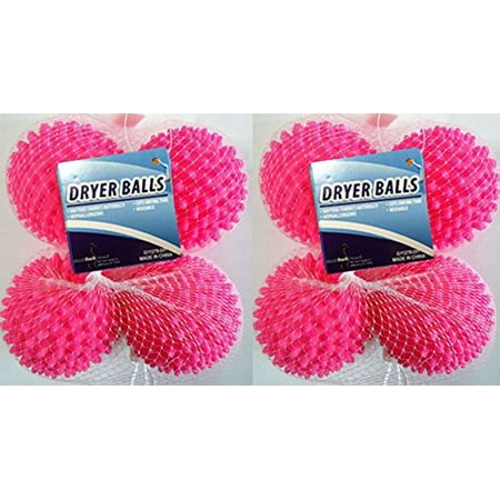 Dryer Balls 8 Pack Pink- Reusable Dryer Balls Replace Laundry Drying Fabric Softener and Saves You