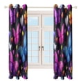thumbnail image 4 of Dreamy Purple Butterfly Pattern (19)-1 Study Room Living Kitchen Bedroom For Blackout Curtain Printed 2 Panels, 4 of 6