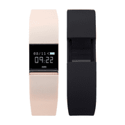 iTech Pulse Fitness Activity Tracker Distance and Sleep Monitor - Blush Black