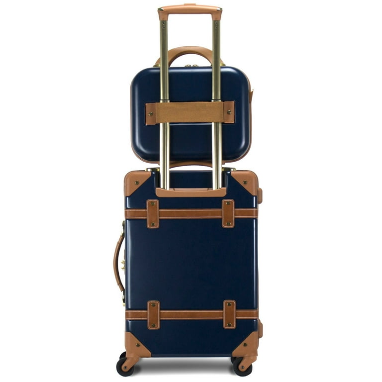 The Diplomat Spinner in Black  Retro Hard Shell Luggage by