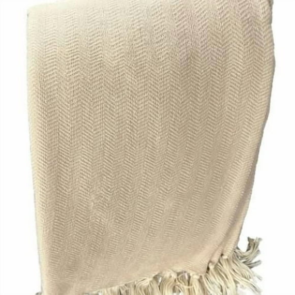 Charm solid throw 50"x60" - Ecru