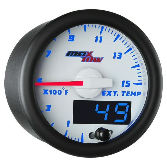 MaxTow White and Blue 1500 Exhaust Gas Temperature EGT Pyrometer Gauge
