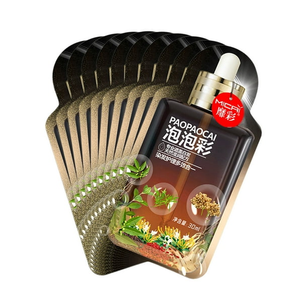 Tinte natural para cabello vegetal, botánico, 30 ml, 10 unidades/caja, para canas, color frutal, crema para teñir el cabello, color natural para cabello vegetal.