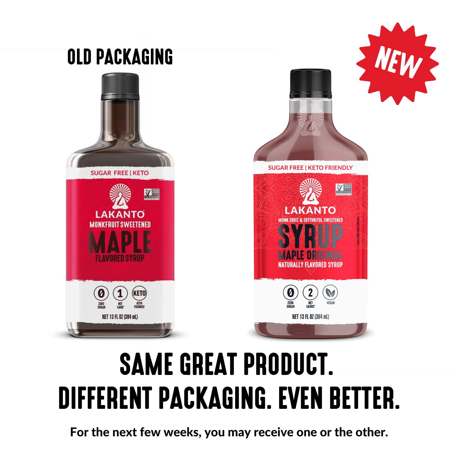 Lakanto Sugar-Free Keto Maple Flavored Syrup, 13 fl oz