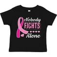 thumbnail image 3 of Inktastic Breast Cancer Awareness Nobody Fights Alone Pink Ribbon Boys or Girls Toddler T-Shirt, 3 of 5