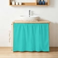 thumbnail image 4 of Turquoise Cabinet Curtains 28"W x 35"L, Modern Pure Turquoise Under Sink Skirt for Bathroom Vanity Kitchen Self Adhesive, Dust-Proof Privacy Curtain for Closet Shelves Laundry Room, 4 of 9