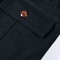 thumbnail image 6 of Diufon Cotton Mens Shorts Elastic Waist Shorts with Multi Pockets Solid Color Knee Length Shorts, 6 of 6