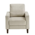 thumbnail image 2 of Taupe Corduroy Upholstered Chair with Solid Wood Frame for Living Room, Modern Accent Chair with Soft Cushion, 2 of 9
