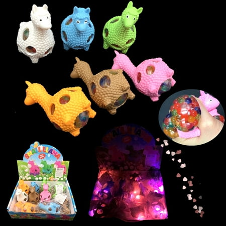 light up llama mesh balls led squishy grape squeeze stress fortnite party bags favors 12 pack walmart com - fortnite birthday party decorations walmart