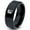 Black Bevel Polish Tungsten, variant on Tungsten Arizona The Grand Canyon State Cactus Band Ring 8mm Men Women Comfort Fit Blue Flat Cut Brushed Gray Polished
