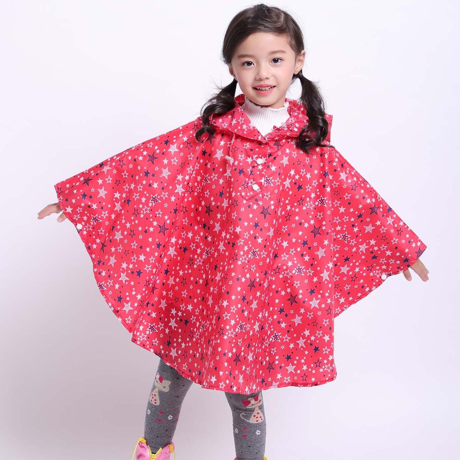 PMVFHDE Kids Rain Poncho Raincoat Toddler Wear Rain For Boy Kids