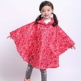 thumbnail image 2 of Kogui Kids Raincoat Rain Ponchos Raincoats for Kids, Reusable Boys Girls Rain Jackets with Hood Travel Outdoor Size 8-9 (Red,8-9 Years), 2 of 9