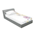 thumbnail image 2 of Ambesonne Colorful Fitted Sheet & Pillow Sham Set, Cartoon Pastel Look Hearts, Twinxl, White Multicolor, 2 of 2