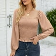 thumbnail image 2 of Womens Summer Tops, Women'S Tops, Stylish Women's Chiffon Slim Fit Shirt Long Sleeve Casual Top Elegant Square Neck Blouse for Daily Wear Comfortable Fashion, 2 of 8