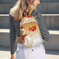 thumbnail image 5 of Vsdgher Christmas Snowman Gift Print Canvas Backpack Travel Rucksack Unisex Knapsack 15.7/17.7Inch Laptop Backpack for Work,College-Medium, 5 of 5