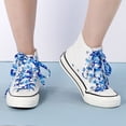 thumbnail image 5 of 1Pair 24 36 45 63 72 Inch Flat Shoelaces Replacement for Sneakers Blue Leopard, 5 of 8