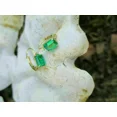 thumbnail image 2 of 2.50 Ct Lab Created Emerald & Diamond Womens Hoop Earring 14K Yellow Gold Plated, 2 of 4