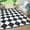 Black White, variant on Outdoor Rug 8x10 Area Rugs for Patio Waterproof Plastic Straw Rug Reversible Patio Rugs RV Camping Outdoor Carpet for Porch Patio Outside RV Deck Balcony Picnic Beach Decor Trellis-Black/Grey