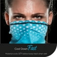 thumbnail image 3 of Millenti Gaiter Blue-White-Halftone Scarf, Sun Protection Soft Lightweight Windproof Fabric, Breathable, Fishing, Hiking, Running, Cycling, Blue Headwear, G03UBLW, 3 of 5