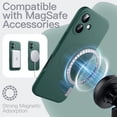 thumbnail image 2 of JETech Magnetic Silicone Case for iPhone 17 6.3-Inch, Compatible with MagSafe, Silky Soft Touch (Midnight Green), 2 of 6