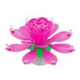 thumbnail image 1 of Lotus Music Candle Flowering Birthday Cake Candle Flat Rotating Electronic Lotus Candle, 1 of 5