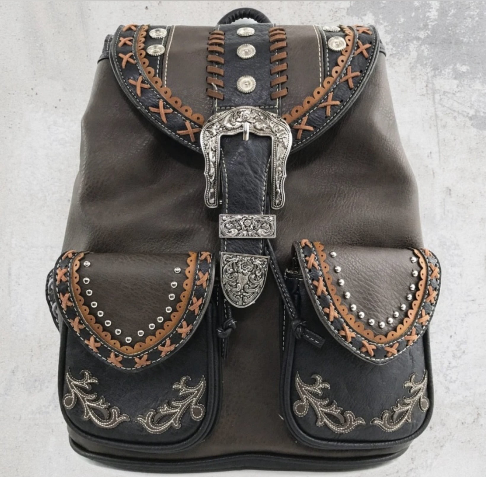 Urban Buckle-Flap Backpack (Brown) - Walmart.com display picture 3