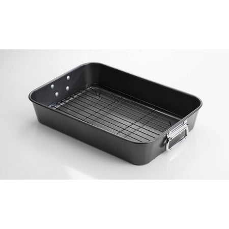 T-fal Easy Care 10x 15 x 3 Non-Stick Roasting Pan with Rack 2PC