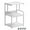White, variant on Printer Stand with Storage Shelf,3 Tier Printer Cart with Wheels,Mobile Printer Table for Home Office,Stands for Printer Heat Press Scanner Fax,Industrial Style