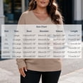 thumbnail image 2 of Womens Knit Plus Size Sweaters Long Sleeve Warm Casual Loose Fit V-Neck Fall Winter Pullover Sweaters Khaki 3XL, 2 of 8