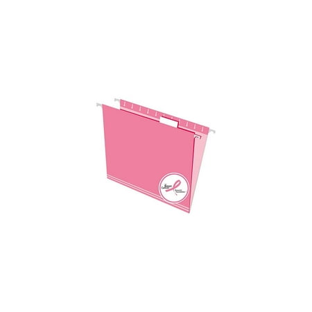 Pendaflex 81609 Hanging File Folders 1/5 Tab Letter Pink 25/Box