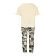 thumbnail image 4 of ICHUANYI Clearance Women's Print Crewneck Half Sleeve Pullover Shirt Tops + Pants Trousers Set(Khaki, XL) ICHUANYI WER2023081007422, 4 of 6