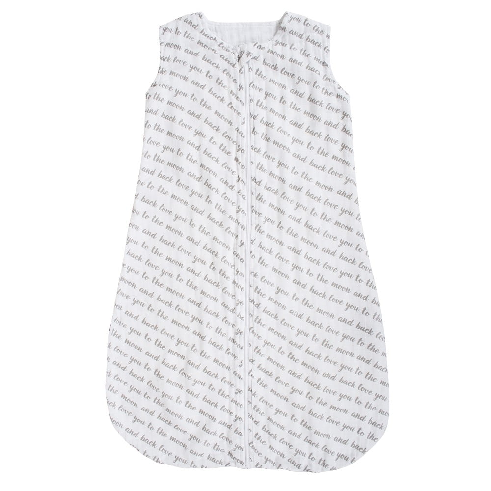 Bebe au Lait Bedtime Sleepers - Muslin - Love - 12 - 18 Months
