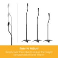 thumbnail image 3 of Speaker Stands Floor Standing Pair, Universal Surround Sound Satellite Speaker Stands, Adjustable Black Built in Cable Management suitable for Panasonic, Polk, Bose, JBL, Sony and Many Others, 3 of 6