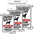 thumbnail image 3 of This Property is Protected by The Good Lord Rottweiler Dog Unique Novelty Caution Outdoor Warning Notice Aluminum Metal Sign 12"x18", 3 of 5