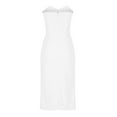 thumbnail image 3 of Uaswgudfs ​Sleeveless Summer Dresses for Women 2025: Sweetheart Neckline Ruched Midi Dress - Casual Sundress with Elegant Textured Fabric for Warm Weather White XL, 3 of 5